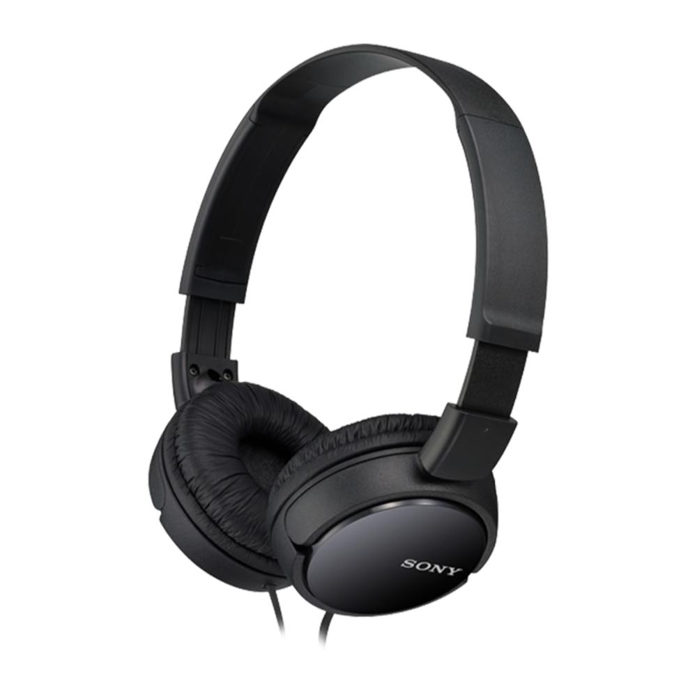 אוזניות חוטיות Sony MDR-ZX110 - צבע שחור שנתיים אחריות ע"י - יבואן הרשמי