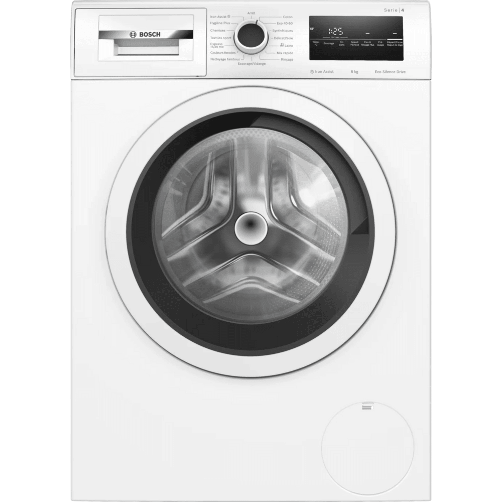 מכונת כביסה פתח קדמי 8 ק"ג Bosch WAN28268FR במהירות 1,400 סל"ד - גימור לבן - K.B.V