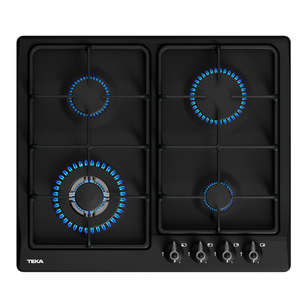 כיריים גז שחורות עם ידיות שליטה קדמיות TEKA EH 60 4G AI AL B - יבואן רשמי