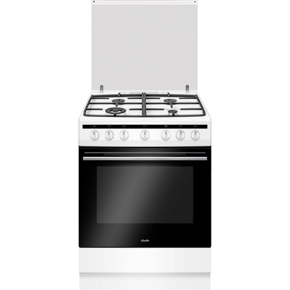 תנור אפייה משולב כיריים Sauter Elegant 4780W - גימור לבן אחריות ע"י - יבואן הרשמי
