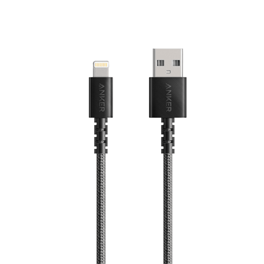 כבל 1 מטר לאייפון Anker Powerline Select Plus MFI A-L - צבע שחור - K.B.V