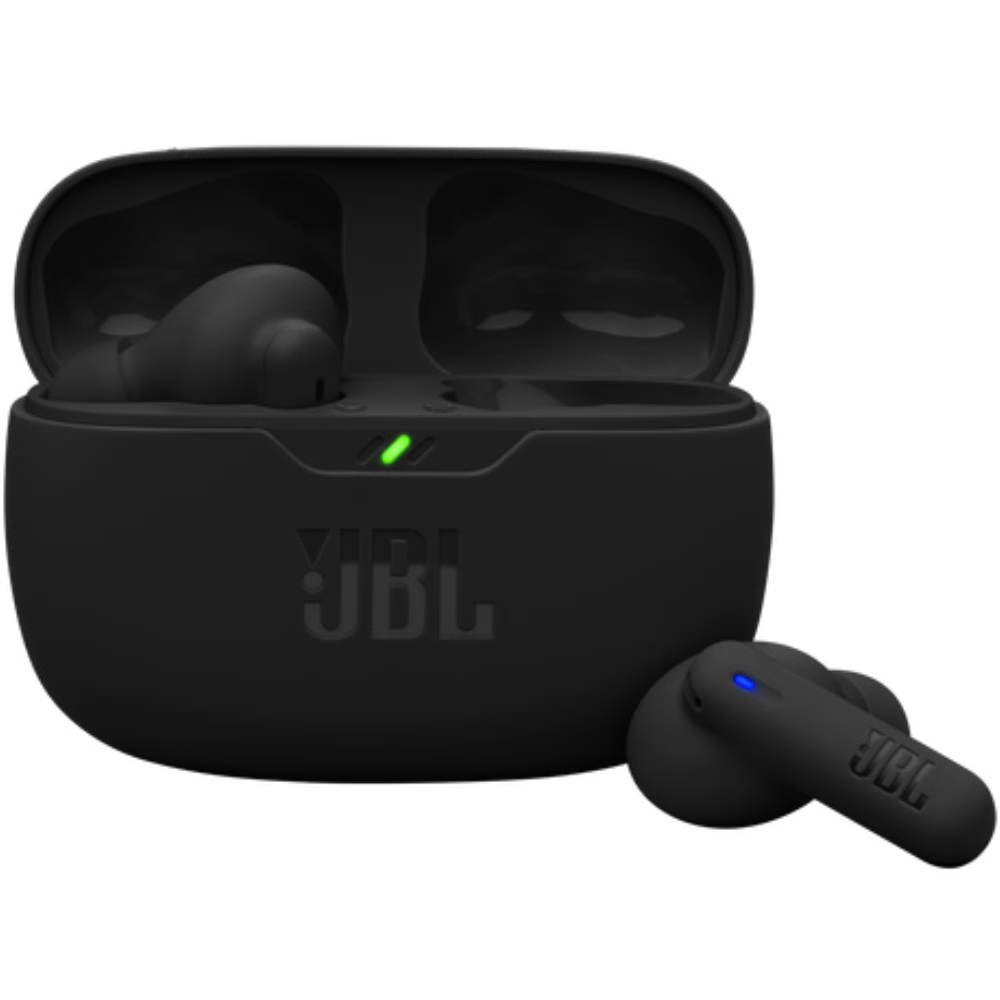אוזניות אלחוטיות JBL Wave Beam 2 - צבע שחור שנה אחריות ע"י - יבואן הרשמי