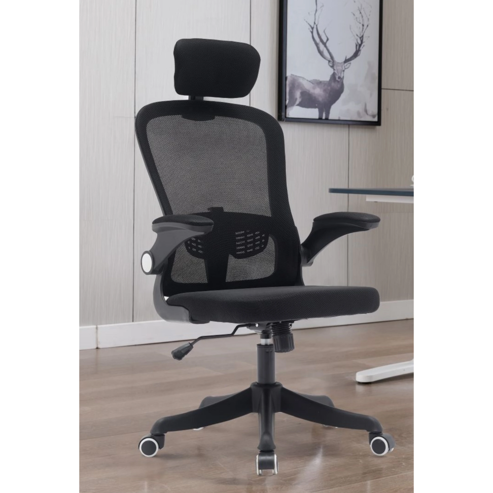 כסא מנהל אורטופדי דגם MSH-10-6 צבע שחור ROSSO ITALY - יבואן רשמי