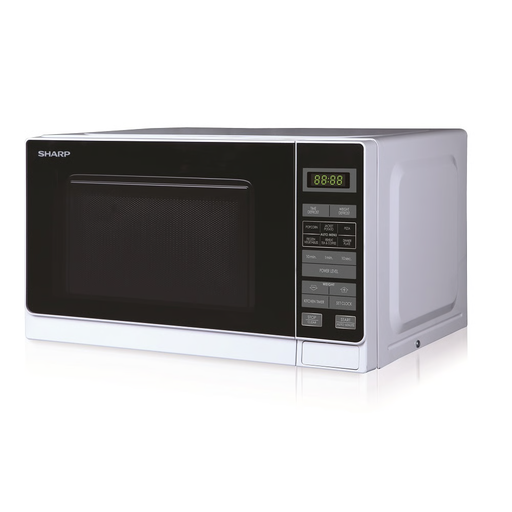 מיקרוגל דיגיטלי לבן דלת שחורה שארפ דגם SHARP R209Z - יבואן רשמי