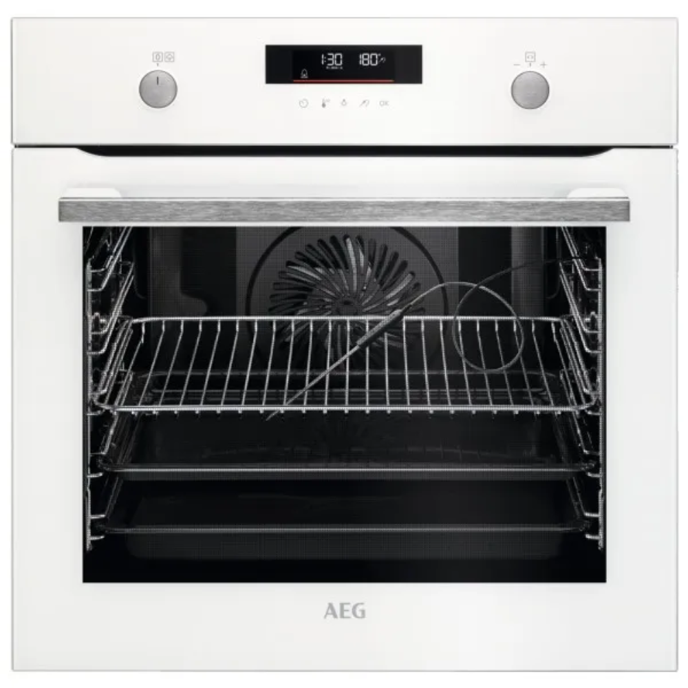 תנור בנוי פירוליטי 71 ליטר דגם AEG BPE255636W זכוכית לבנה - יבואן רשמי