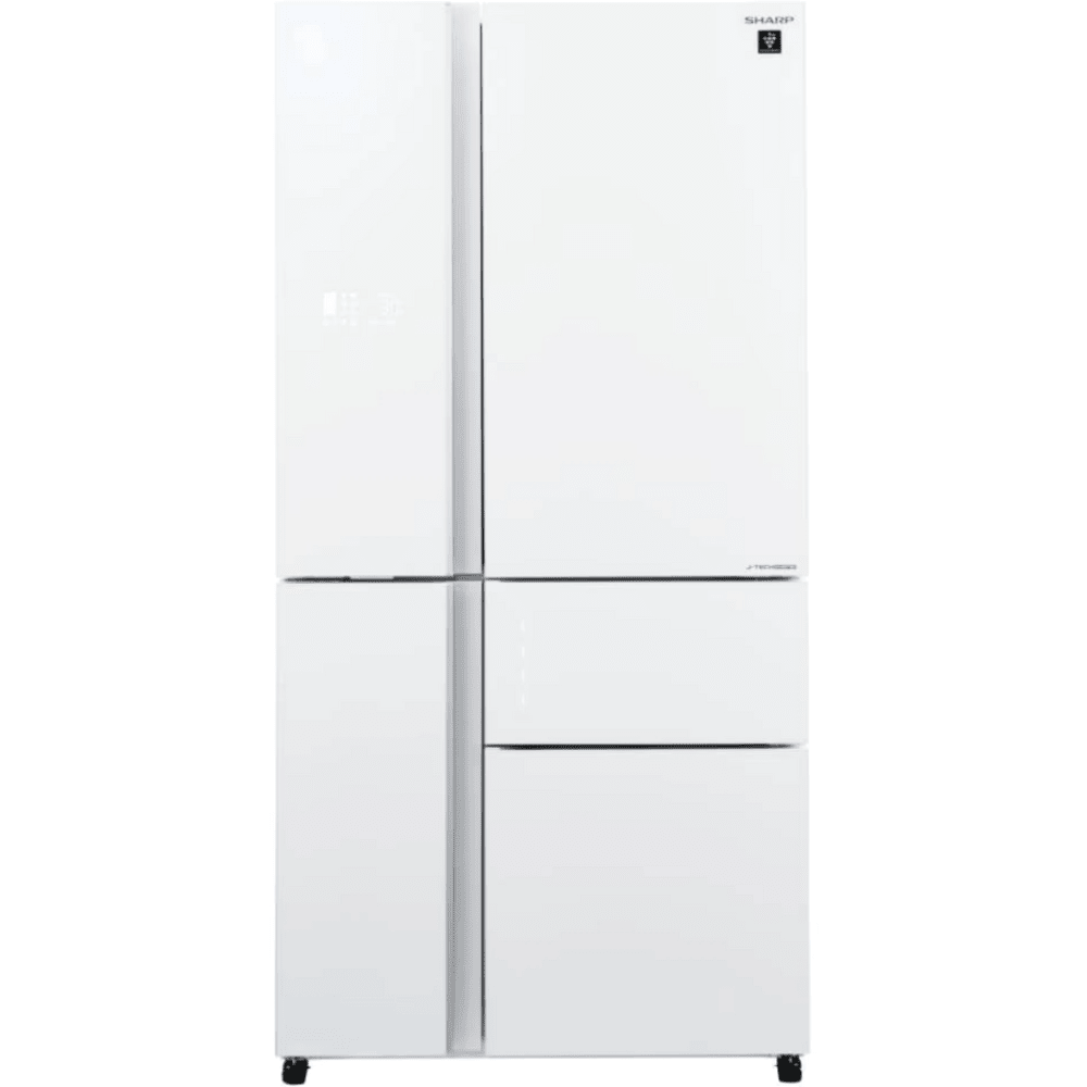 מקרר 5 דלתות 668 ליטר נטו Sharp SJ-FS920-WH - גימור זכוכית לבנה - K.B.V