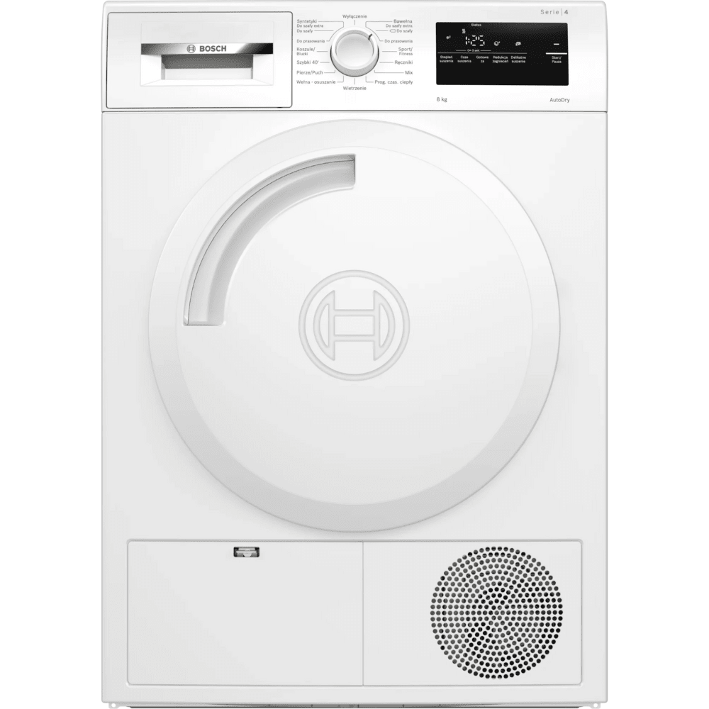 מייבש כביסה קונדנסור 1-8 ק"ג Bosch WTH83252PL Heat Pump - צבע לבן - K.B.V