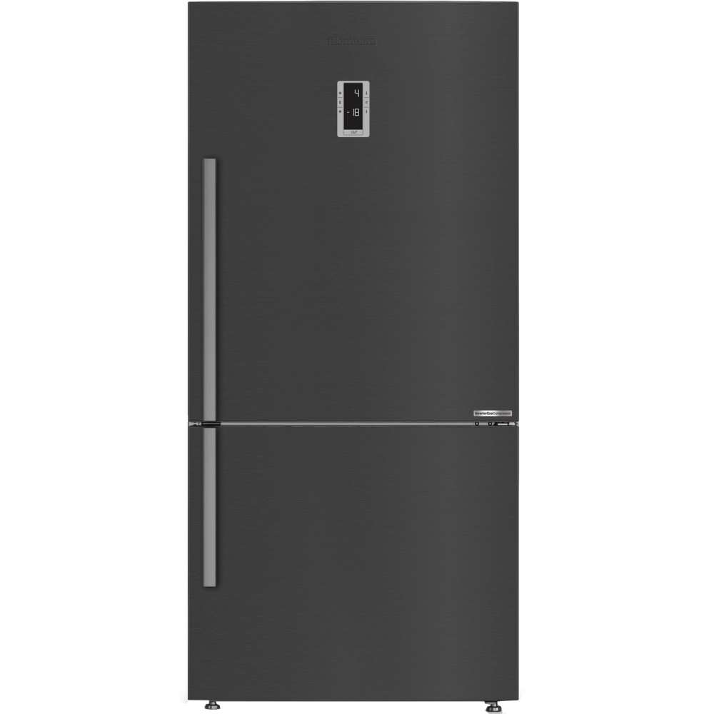 מקרר מקפיא תחתון 580 ליטר נטו Blomberg KND3968XBRP עם התקן שבת מובנה - גימור נירוסטה מושחרת - יבואן רשמי