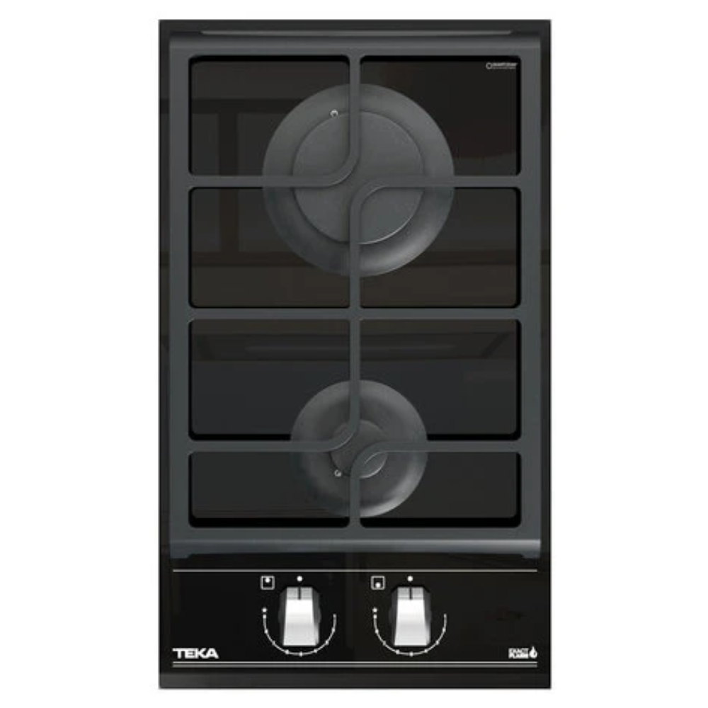כיריים גז דומינו 30 ס”מ 2 מבערים Teka תקה GZC 32300 זכוכית שחורה - יבואן רשמי