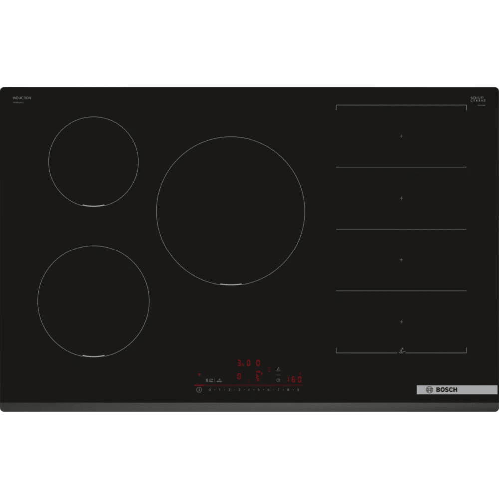 כיריים אינדוקציה 5 מוקדי בישול 80 ס"מ Bosch PXV831HC1E תוצרת ספרד - תלת פאזי - גימור שחור - K.B.V