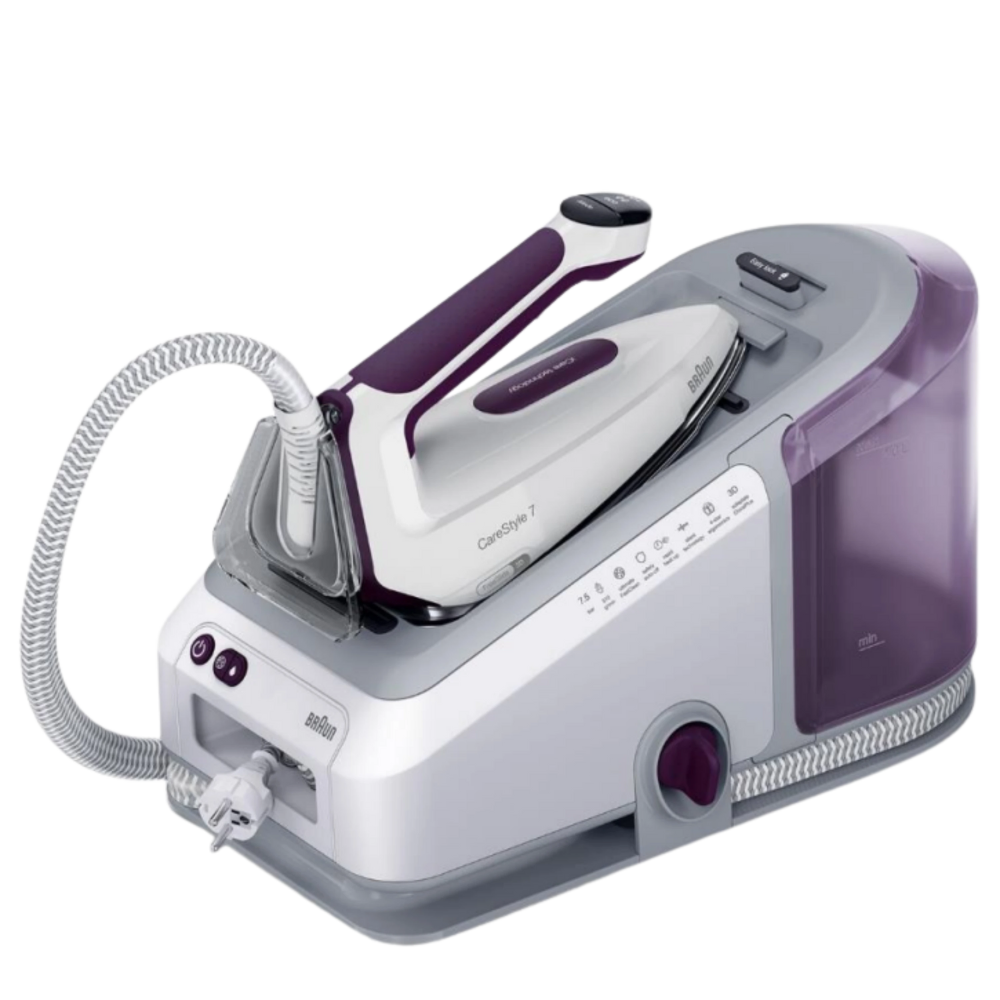 מגהץ קיטור בנפח 2 ליטר Braun IS7266VI - צבע לבן בשילוב סגול שנתיים - יבואן רשמי