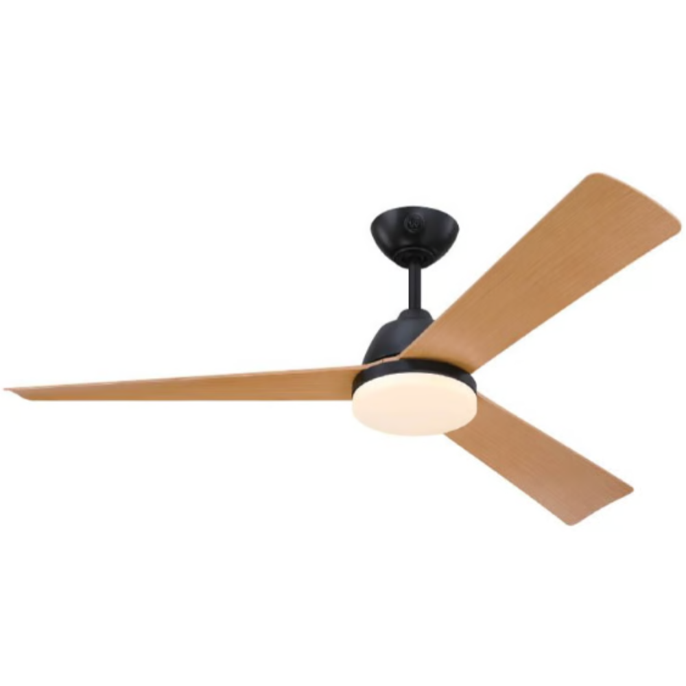 מאוורר תקרה לפרגולה Ocean IP66 ''52 DC שלט תאורה שחור מט+עץ Westinghouse - יבואן רשמי