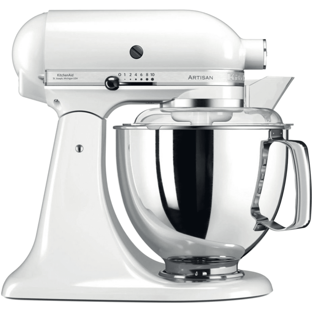 מיקסר עם זוג קערות בנפחים שונים KitchenAid 5KSM175EIWH צבע לבן - K.B.V