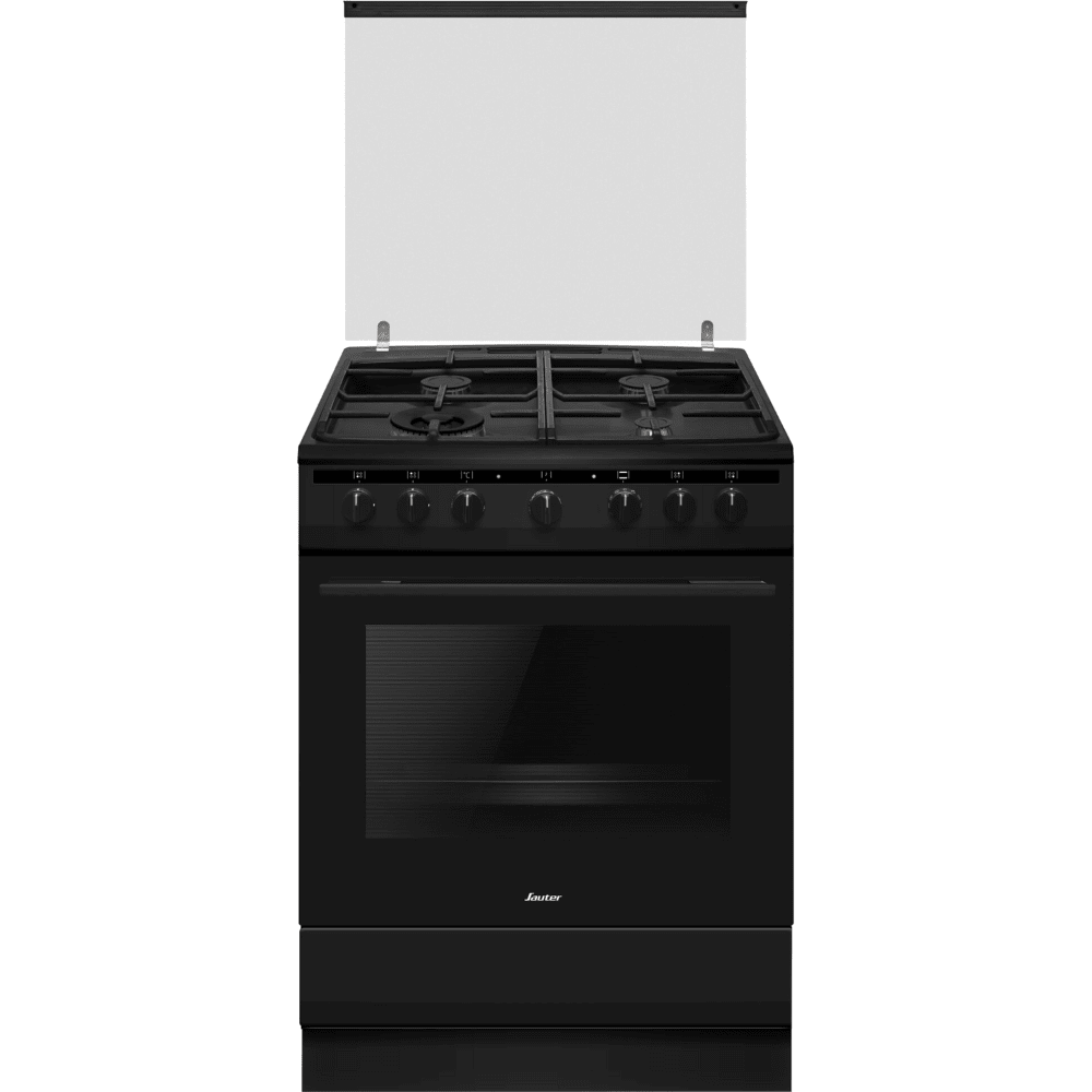 תנור אפייה משולב כיריים Sauter Elegant 4780 - גימור שחור מט - K.B.V