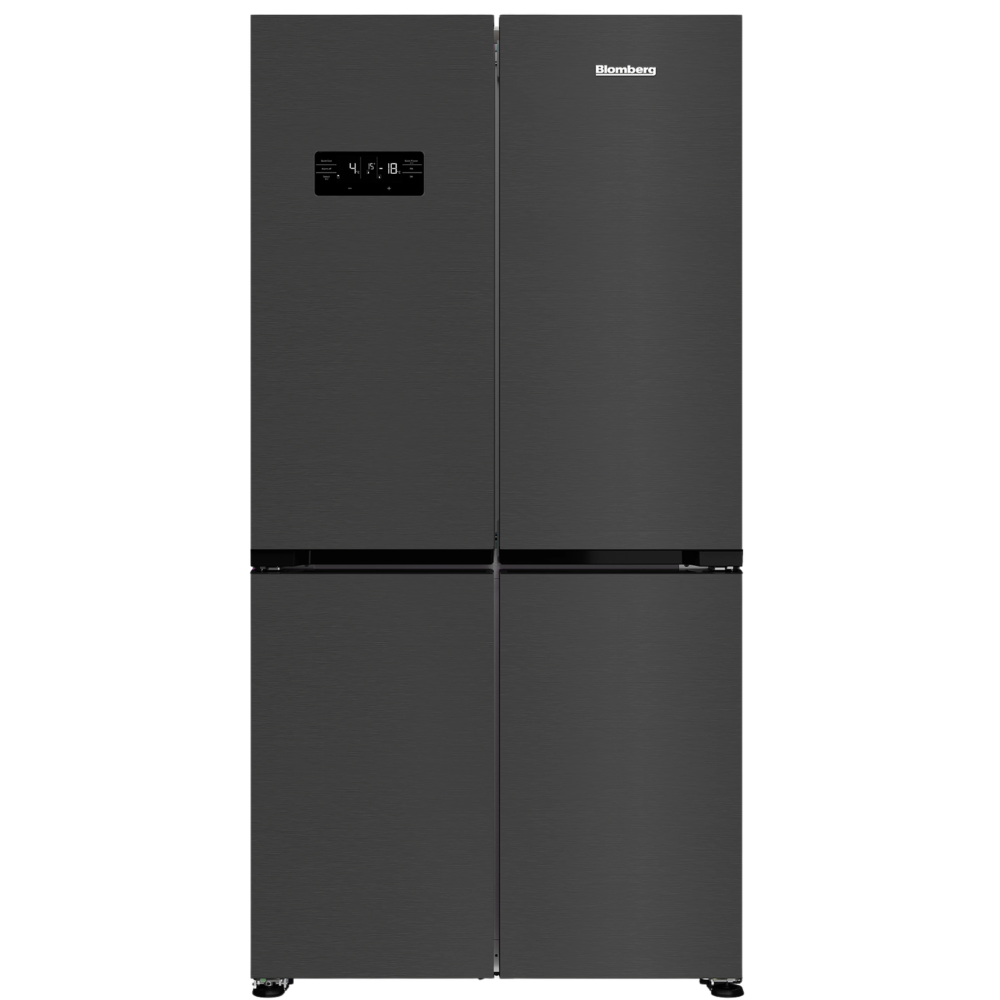 מקרר 4 דלתות Blomberg KQD1638XBR כולל התקן שבת ומייצר קרח - גימור נירוסטה מושחרת - יבואן רשמי