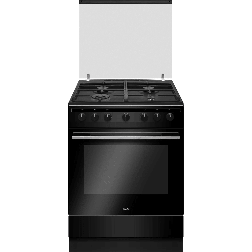 תנור אפייה משולב כיריים Sauter Elegant 4780B - גימור שחור - K.B.V