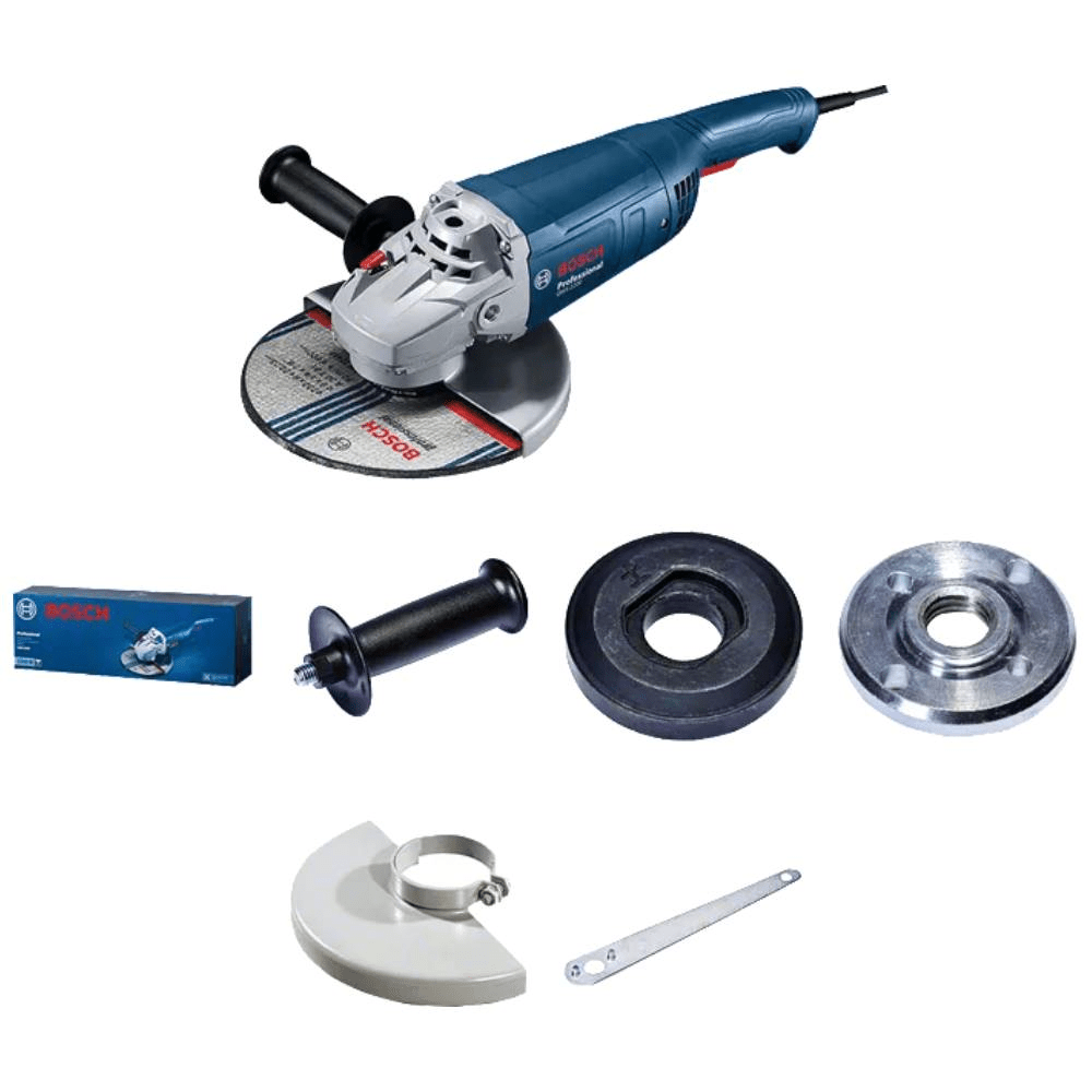 משחזת זווית 9" הספק 2200W מפסק הדלקה תחתון BOSCH GWS 2200-230 - K.B.V