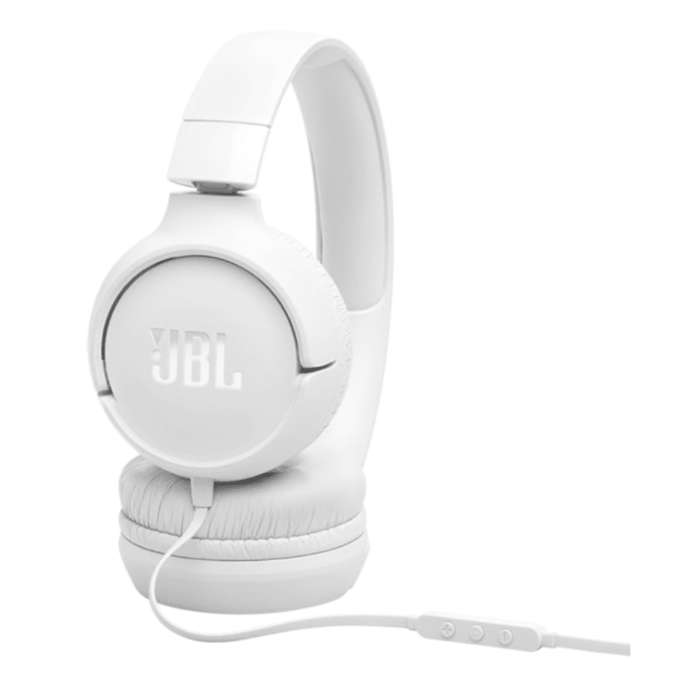 אוזניות קשת חוטיות JBL Tune 520C USB-C - צבע לבן - K.B.V