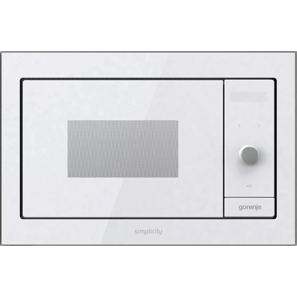מיקרוגל בנוי אינטגרלי משולב גריל Gorenje BM235G1SYW מסדרת Simplicity - גימור זכוכית לבנה - יבואן רשמי