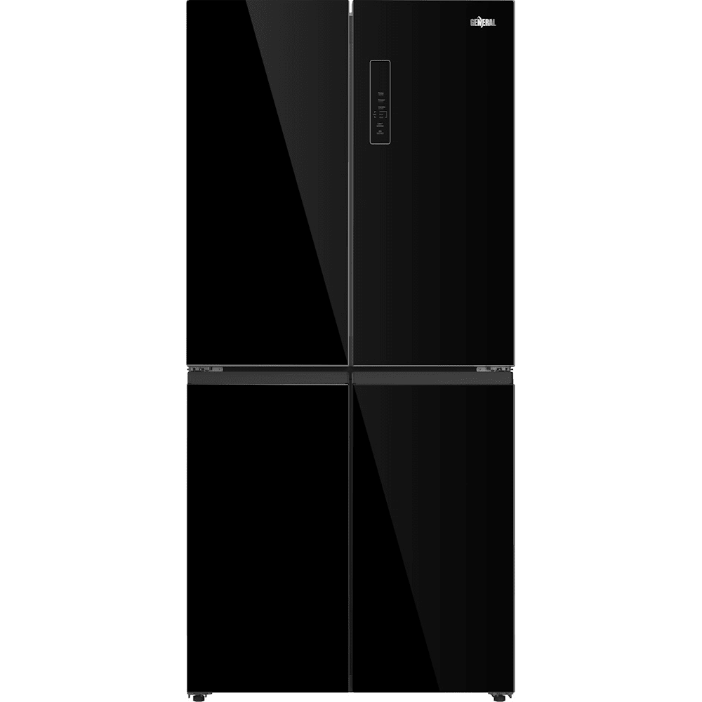 מקרר 4 דלתות - 601 ליטר General GE665GB זכוכית שחורה - K.B.V