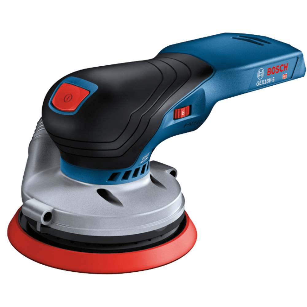 מלטשת אקצנטרית 18V בראשלס 5" עם בורר מהירויות- גוף בלבד GEX18V-5N / GEX18V-125 BOSCH - K.B.V
