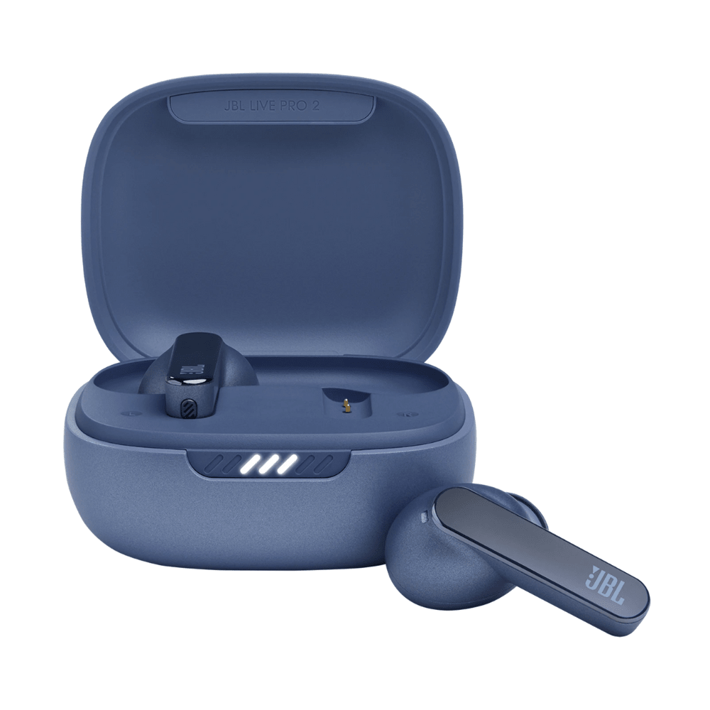 אוזניות אלחוטיות עם סינון רעשים אקטיבי JBL Live Pro 2 TWS - צבע כחול - K.B.V