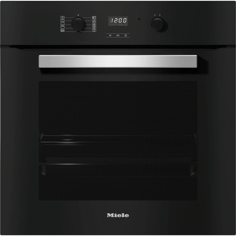 תנור בנוי 76 ליטר Miele H 2455 B - תוצרת גרמניה - גימור שחור עם ידית נירוסטה - יבואן רשמי