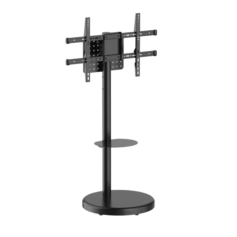 מעמד רצפתי מעוצב עם גלגלים למסכים עד 75׳׳ Audio Line AL-75 Black - יבואן רשמי
