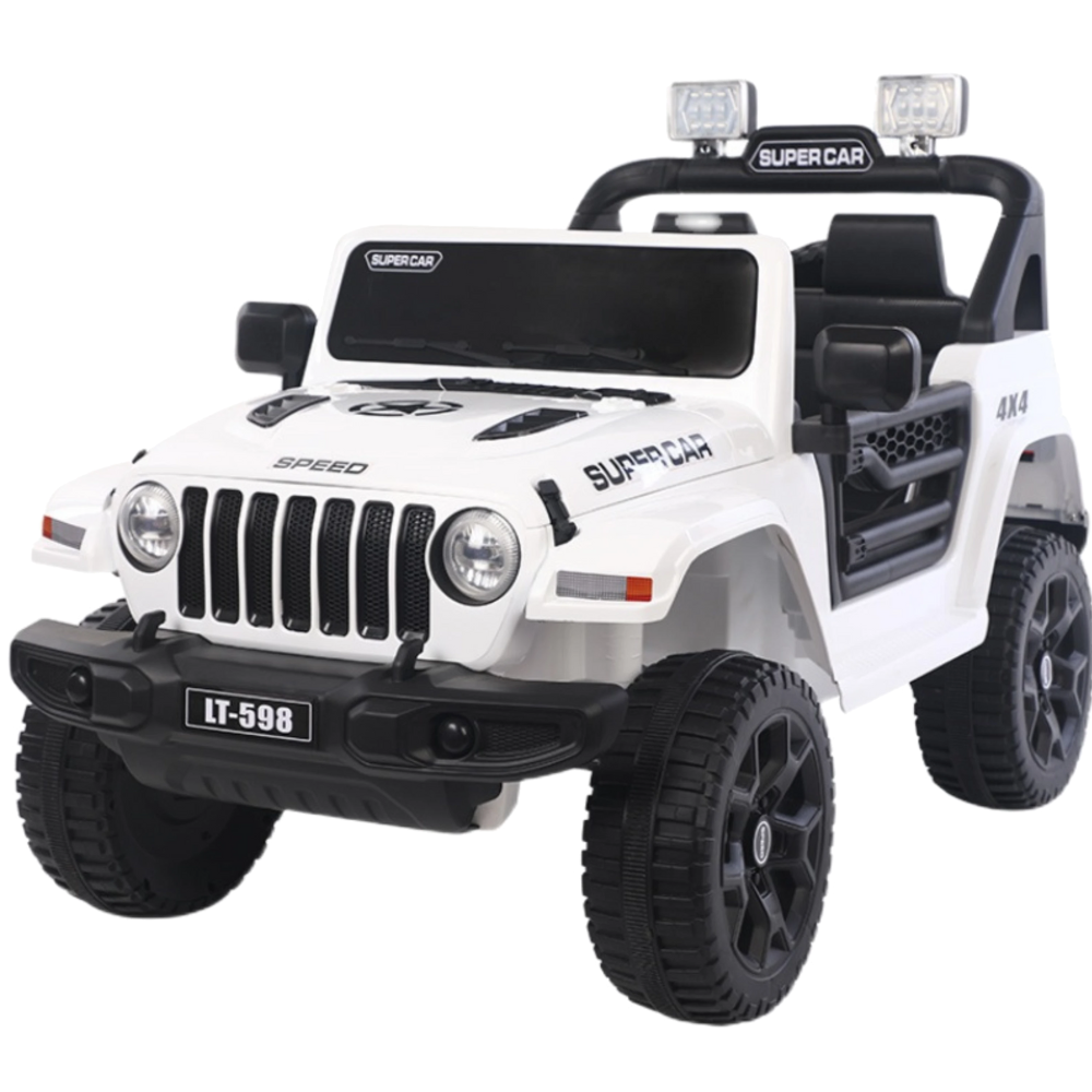 ג'יפ חשמלי לילדים Rosso Italy RSM-1038 / 12V - צבע לבן שנה אחריות ע"י היבואן הרשמי - יבואן רשמי