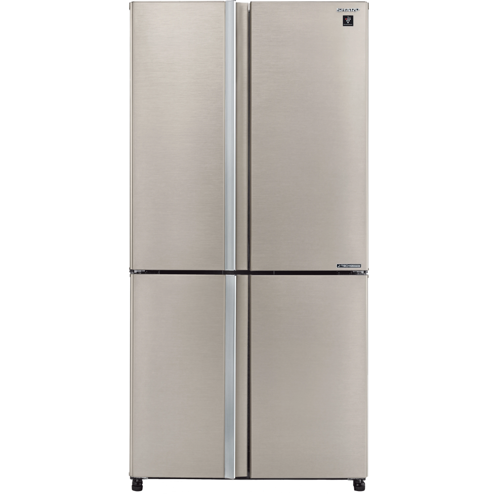 מקרר 4 דלתות מקפיא תחתון 611 ליטר נטו Sharp SJ-FERN87V-BS - גימור נירוסטה - יבואן רשמי