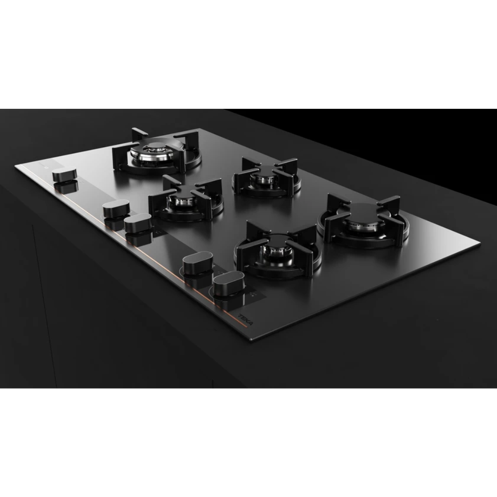 כיריים גז 90 ס"מ זכוכית שחור מט 5 להבות גז GBC-95G1 TEKA - יבואן רשמי