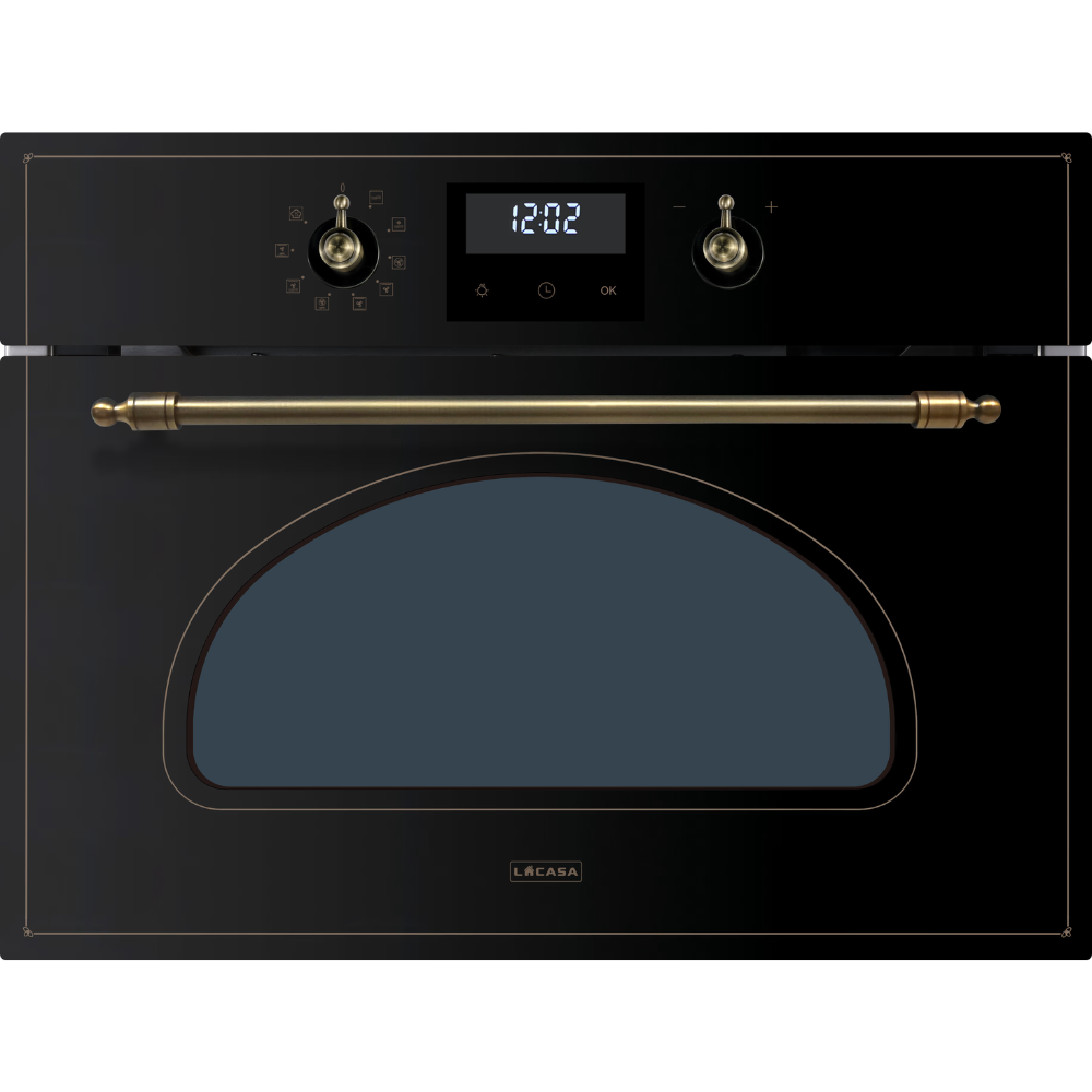 תנור בנוי משולב מיקרו 45 ס"מ לקאזה דגם LCT672MWRCB שחור - יבואן רשמי