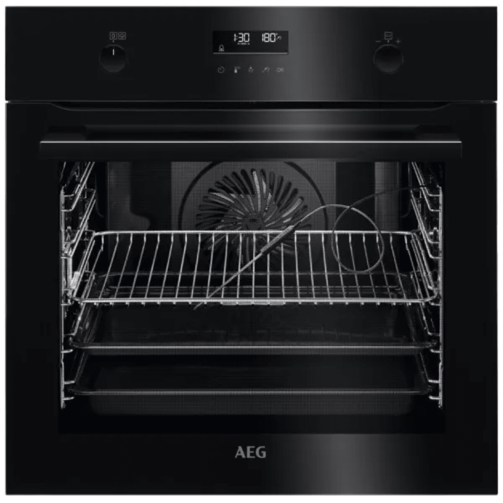 תנור בנוי פירוליטי 71 ליטר דגם AEG BPE255636B זכוכית שחורה - K.B.V