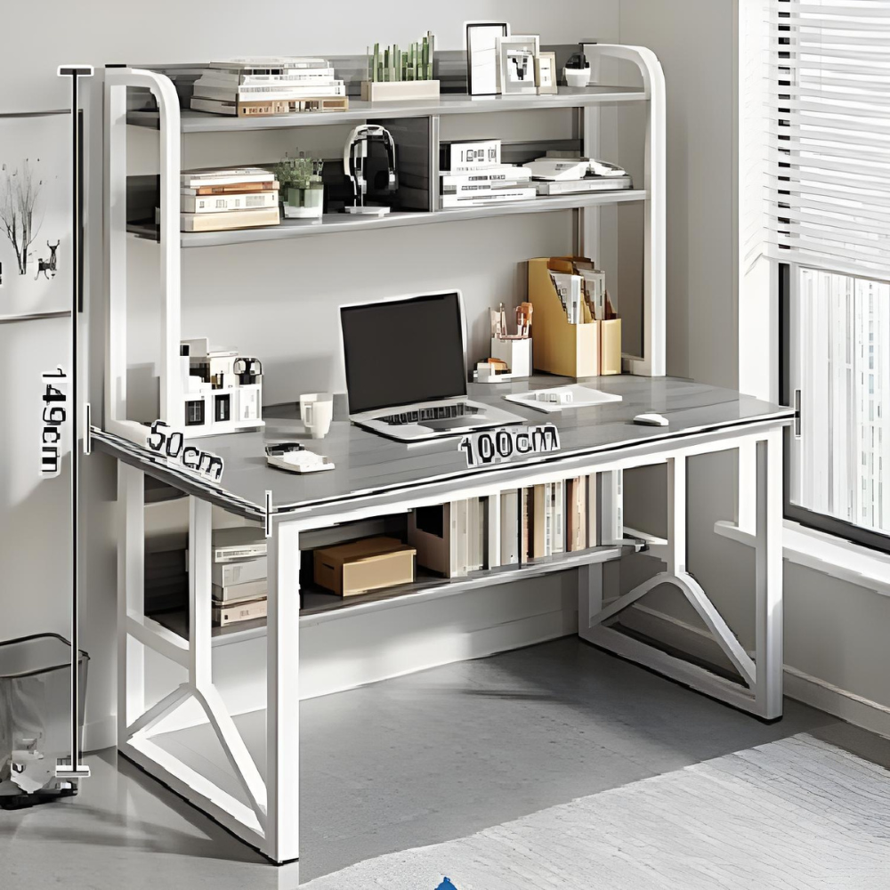 שולחן מחשב ברוחב מטר Rosso Italy RSM-2048 לבן - יבואן רשמי