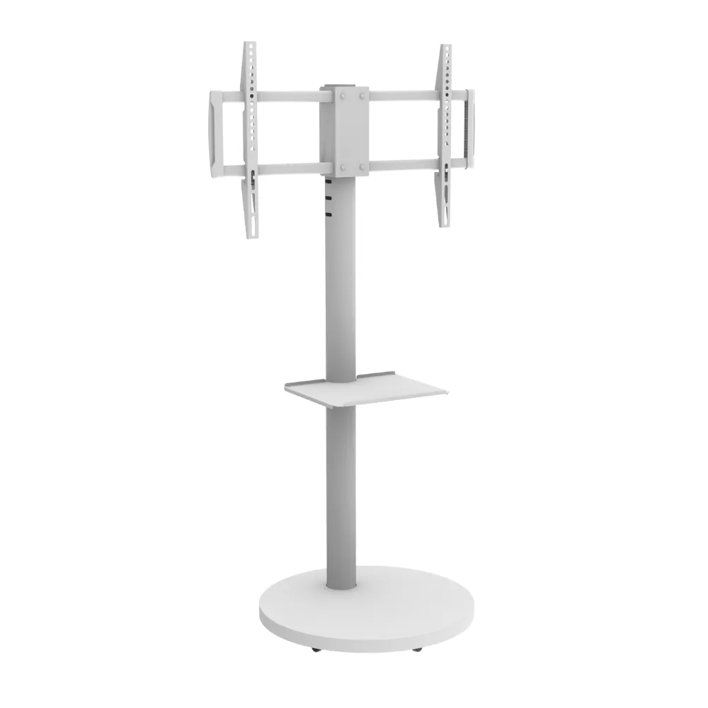 מעמד נייד מעוצב עם גלגלים למסכים עד 75″ Audio Line AL-85 White - יבואן רשמי