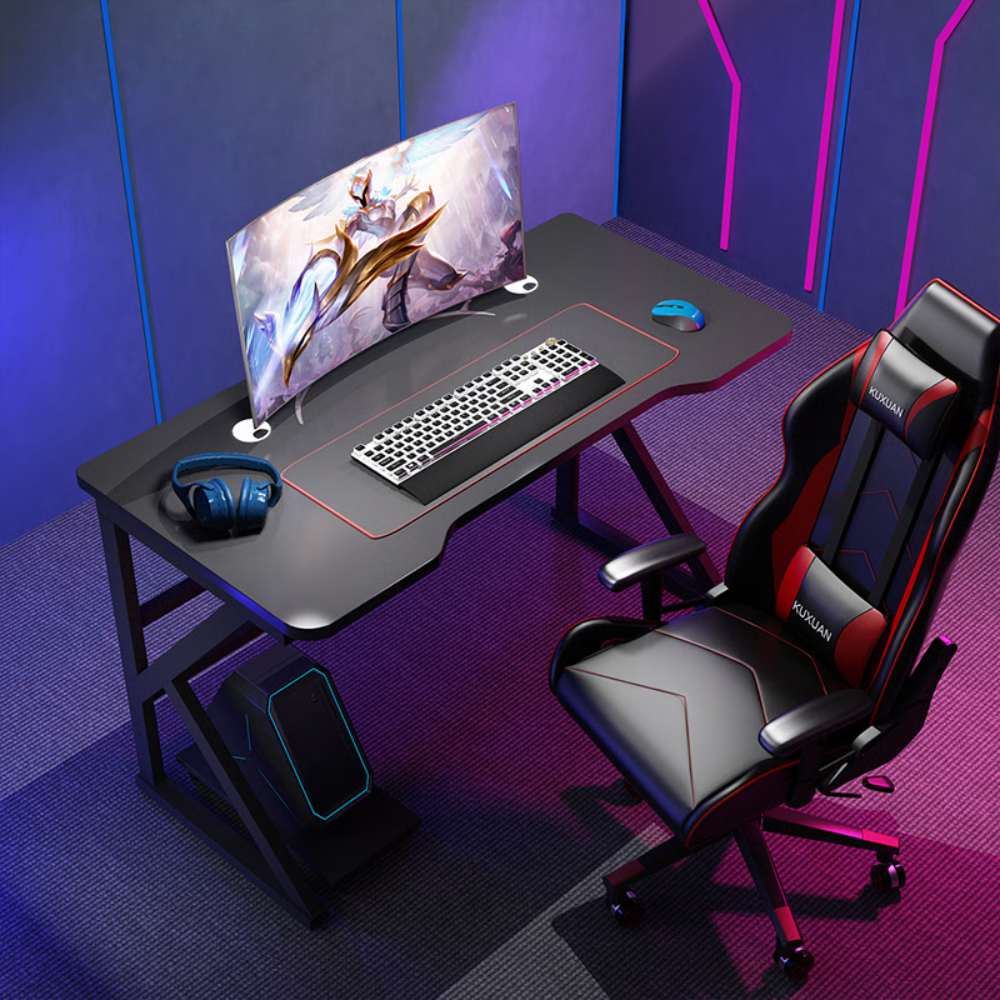 שולחן מחשב ענק דגם MSH-12-97 רוחב 1.2 מטר ROSSO ITALY שחור - יבואן רשמי