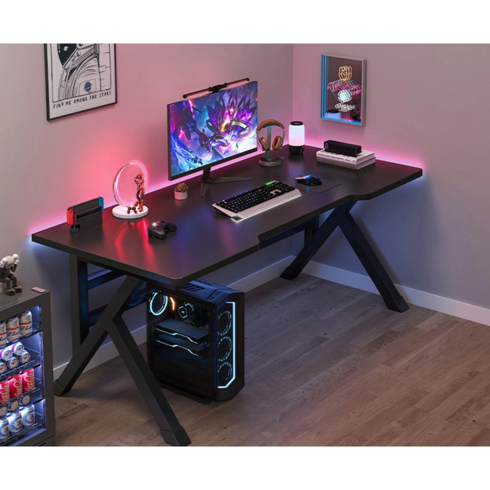 שולחן מחשב ענק דגם MRS-11 רוחב 1.2 מטר צבע שחור ROSSO ITALY - יבואן רשמי