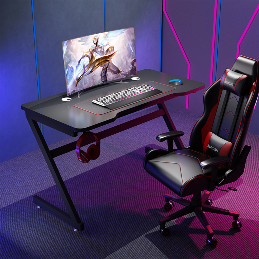 שולחן גיימינג מחשב כתיבה ברוחב מטר Rosso Italy MSH-12-2 צבע שחור - יבואן רשמי