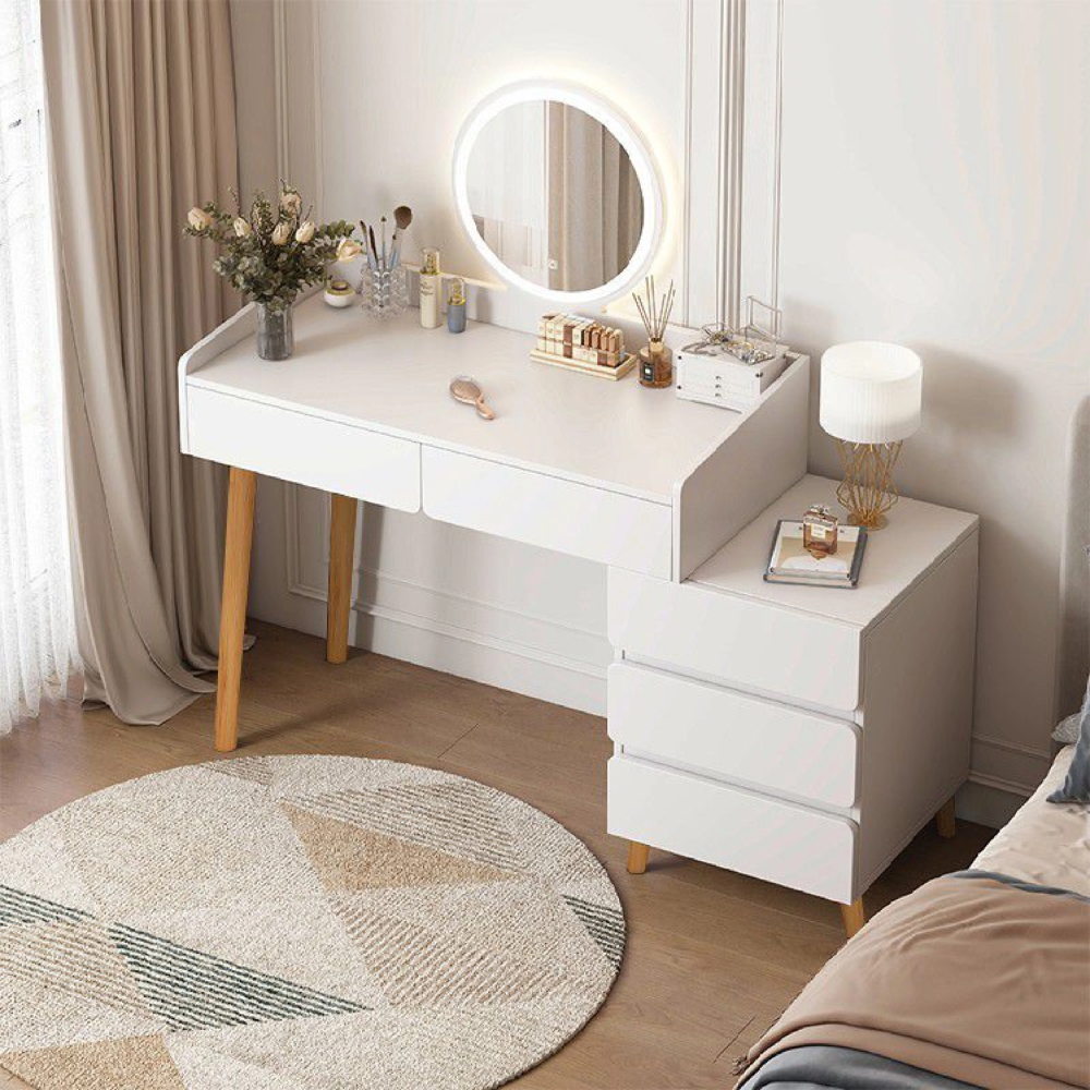 שידת איפור עם מראה ותאורת LED ברוחב 106 ס"מ Rosso Italy RSM-2063 - יבואן רשמי