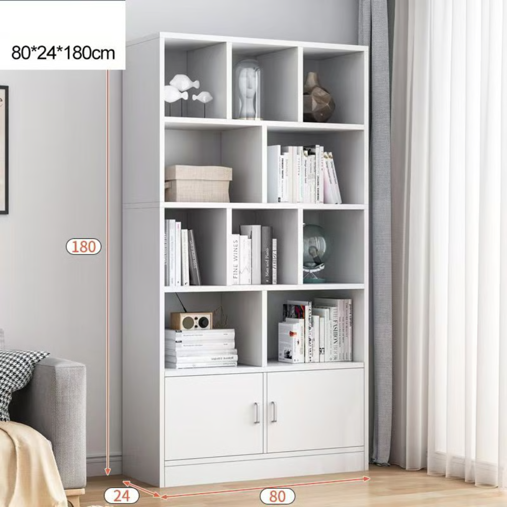 ספרייה מודרנית 180 ס"מ Rosso Italy RSM-2145 בצבע לבן - יבואן רשמי