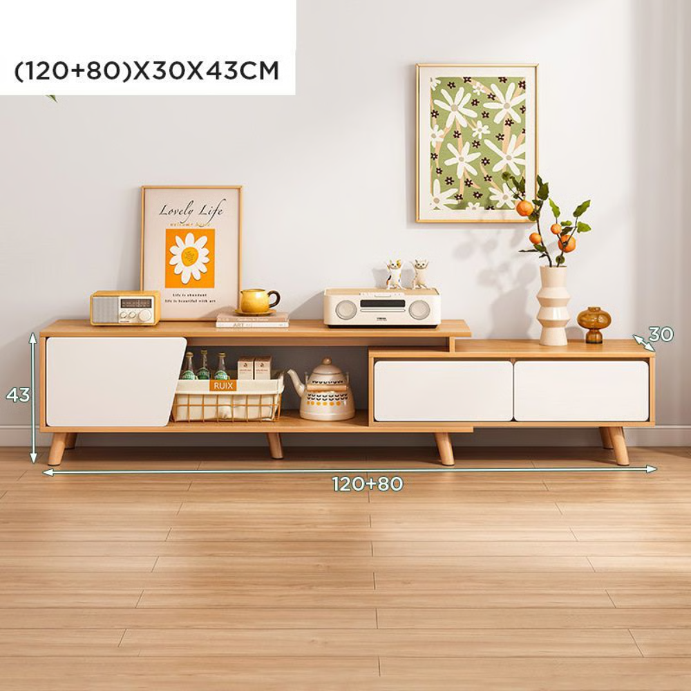 מזנון סלון מודרני ברוחב 2 מטר Rosso Italy RSM-3063 בצבע עץ בהיר - יבואן רשמי