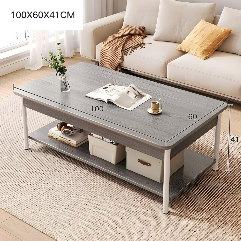 שולחן סלון פינת קפה יוקרתי 100 ס"מ צבע אפור דגם Rosso Italy RSM-3107 - יבואן רשמי