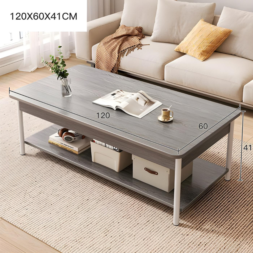 שולחן סלון פינת קפה יוקרתי 120 ס"מ צבע אפור דגם Rosso Italy RSM-3108 - יבואן רשמי