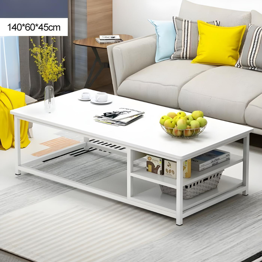 שולחן סלון פינת קפה יוקרתי 140 ס"מ צבע לבן דגם Rosso Italy RSM-3111 - יבואן רשמי