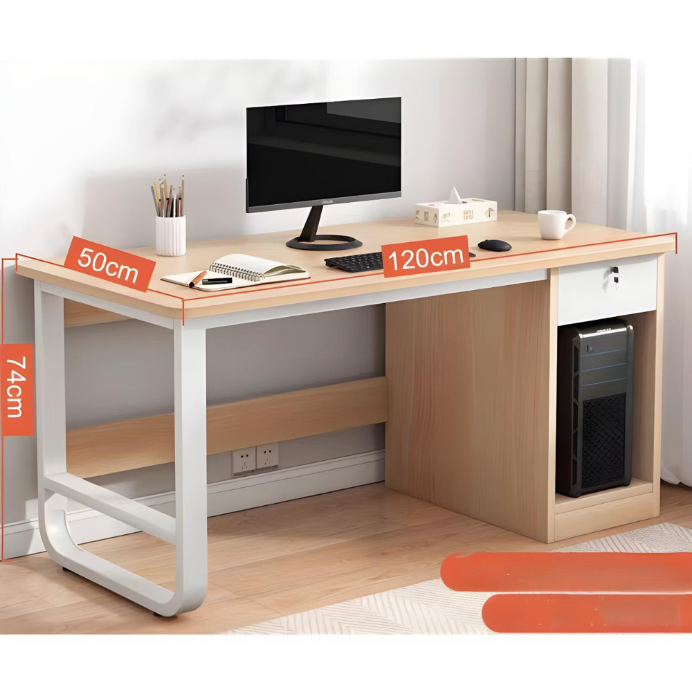 שולחן מחשב כתיבה 1.2 מטר צבע עץ דגם Rosso Italy RSM-3116 - יבואן רשמי