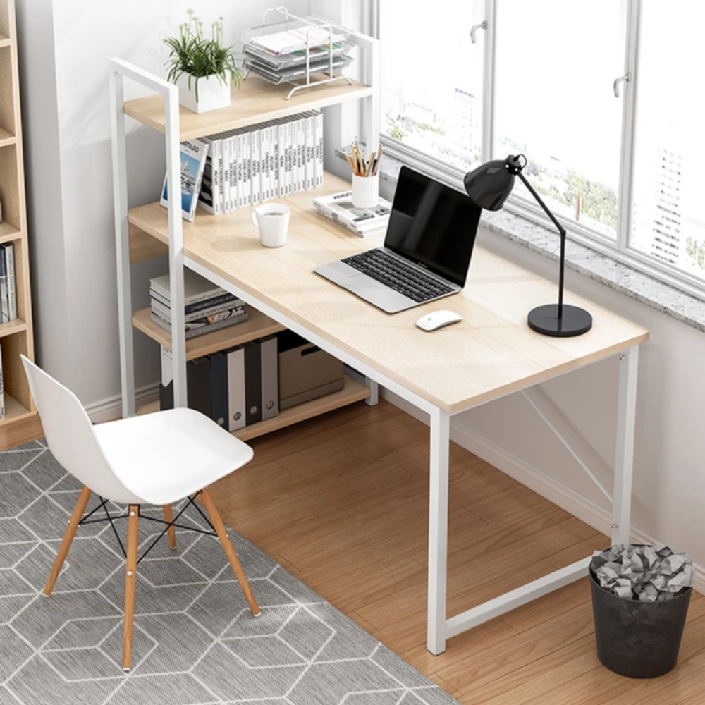 מארז שולחן מחשב כתיבה ענק דגם MSH-10-43 רוחב 1.2 מטר מבית ROSSO ITALY עץ וכסא מחשב אורטופדי דגם MSH-10-6 שחור - יבואן רשמי