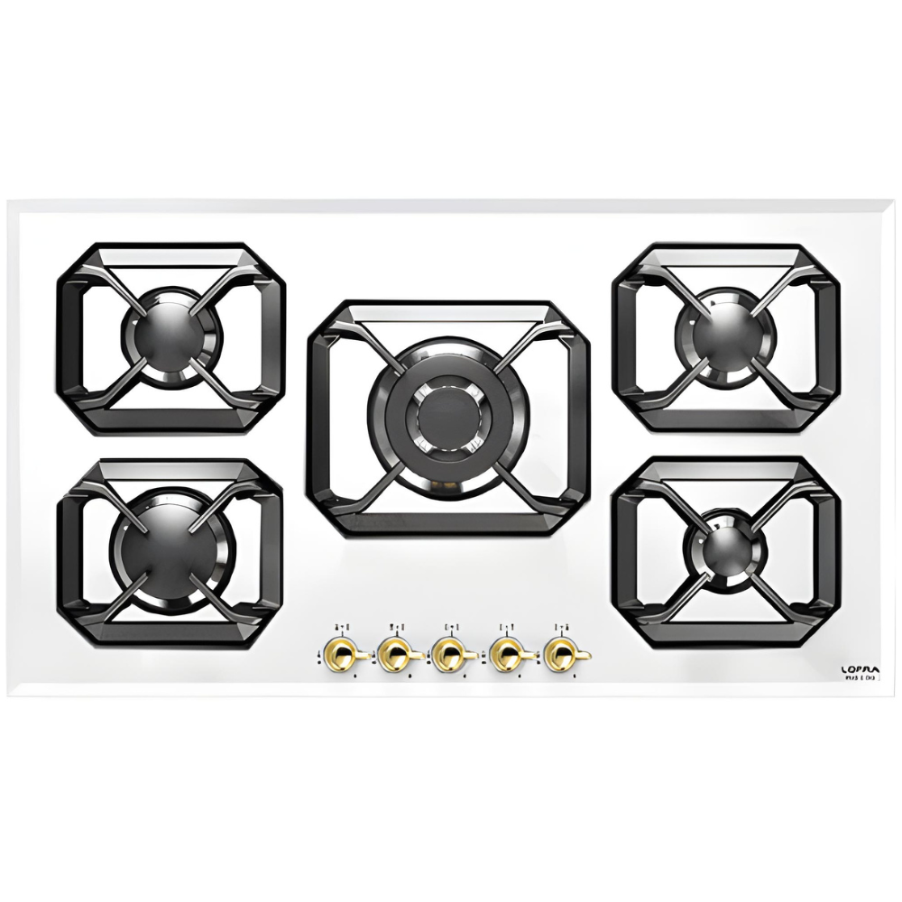 כיריים 5 להבות HRBP9AO כפרי לבן פירזול זהב 90 ס"מ LOFRA - יבואן רשמי