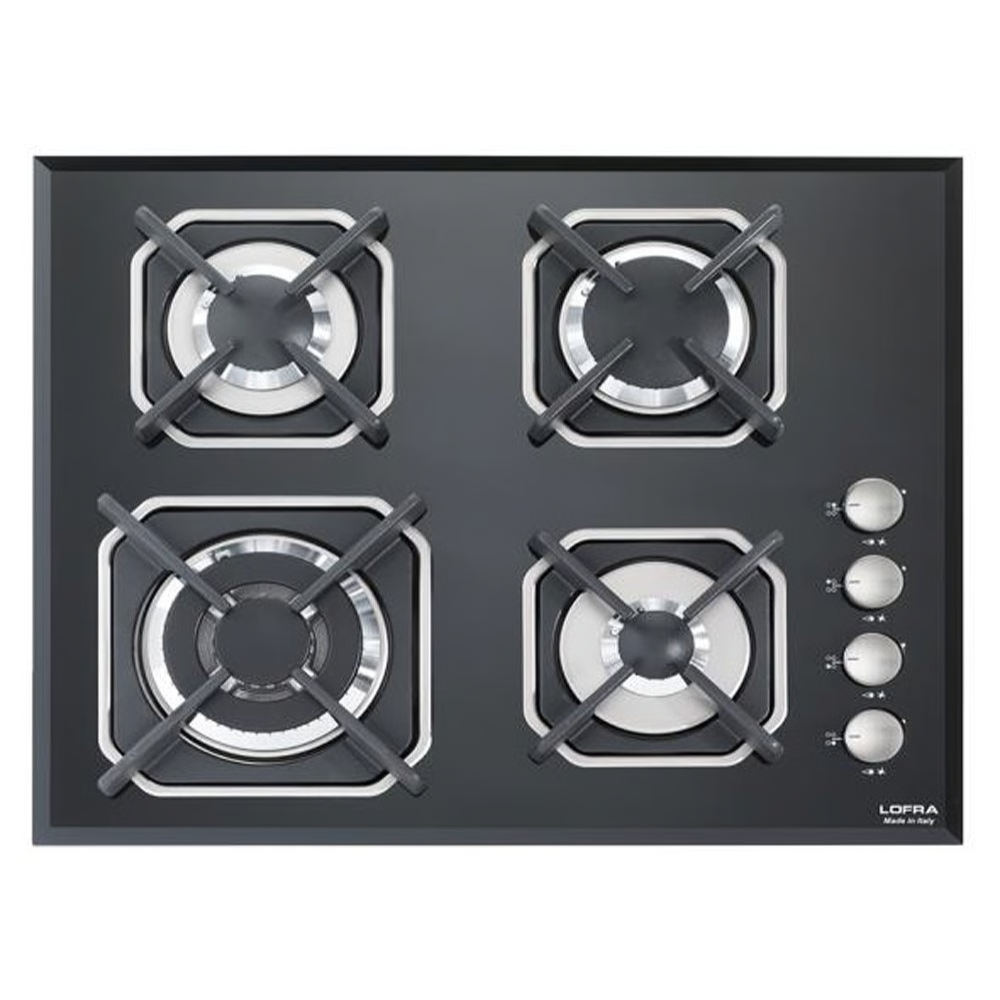 כיריים 60 ס''מ זכוכית שחור כפתורים בצד LOFRA HGN6H0 - יבואן רשמי