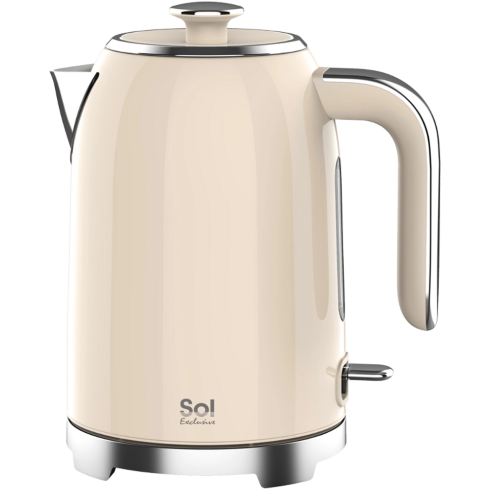 קומקום חשמלי 1.7 ליטר צבע קרם Sol SL-7002 - אחריות ע"י היבואן הרשמי