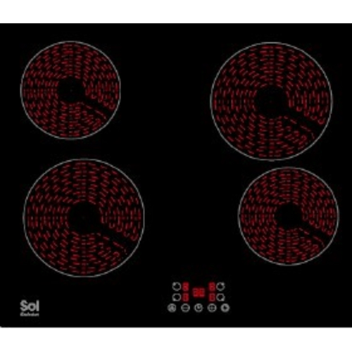 כיריים קרמיות 4 אזורי בישול Sol FQ6V-1063 Touch Exclusive - אחריות - יבואן הרשמי